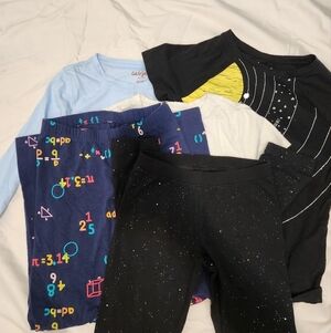 Cat & Jack - set of 2 short sleeve, 1 long sleeve, and 2 tights (girls size 7/8)
